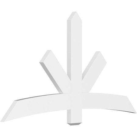 Ekena Millwork Alberta Architectural Grade PVC Gable Bracket, 72"W x 39"H x 2"D x 6"F, 13/12 Pitch GBP072X39X0206ALB00